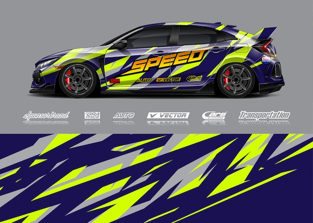 Race auto wrap illustratie