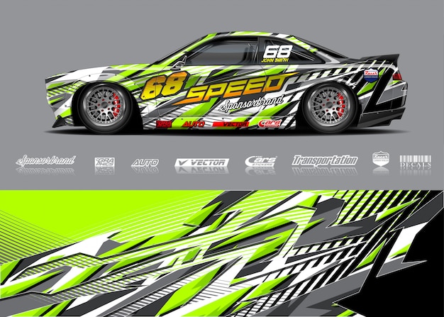 Race auto wrap illustratie