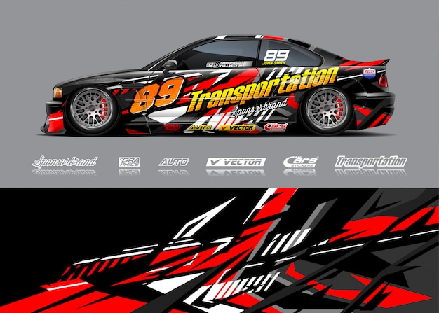 レースカーのカラーリングの図