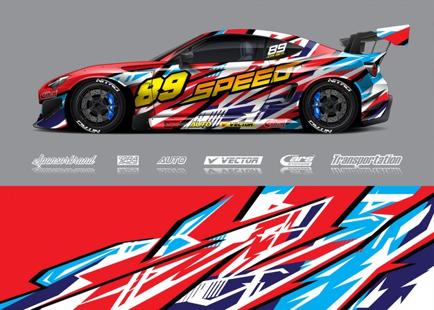 レースカーのカラーリングの図