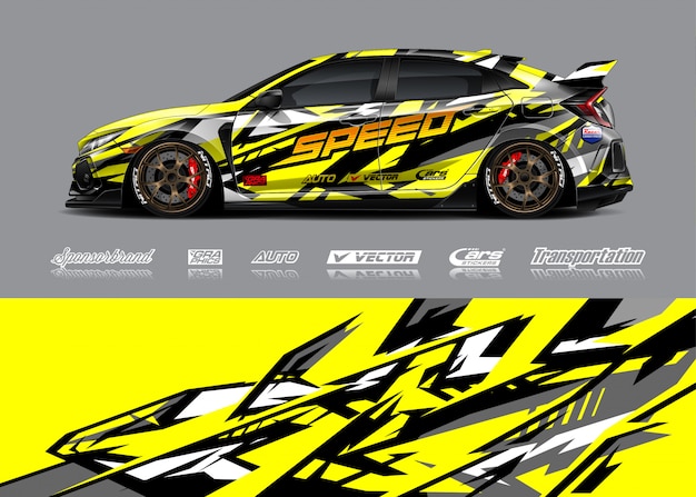 レースカーのカラーリングの図