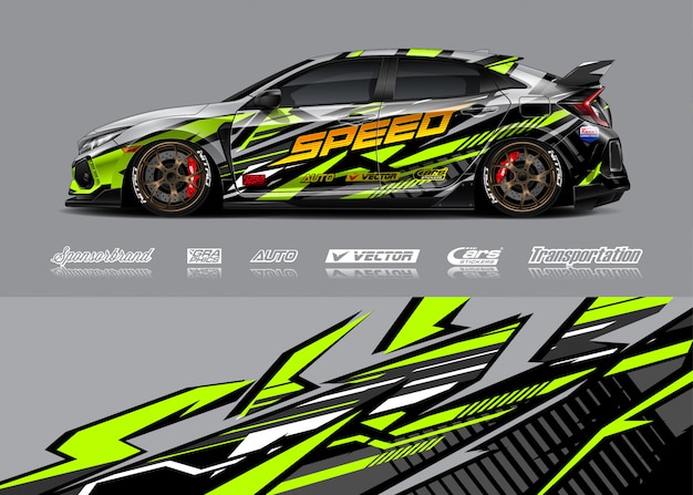 レースカーのカラーリングの図