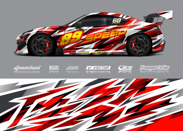 レースカーのカラーリングの図