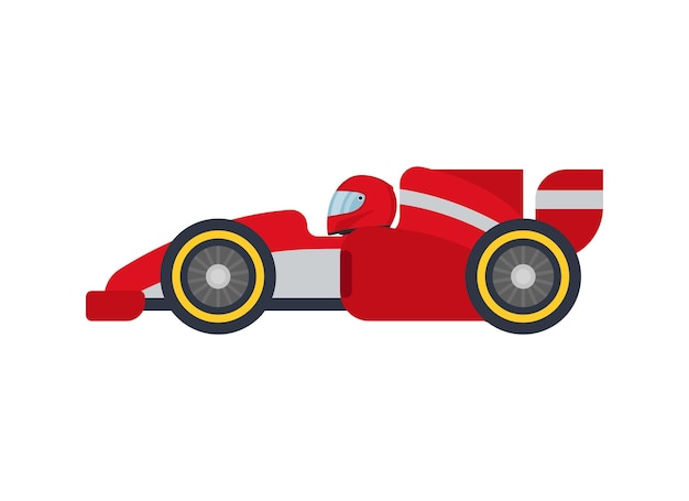 Race car vector isolated icon. emoji illustration. fast car vector emoticon