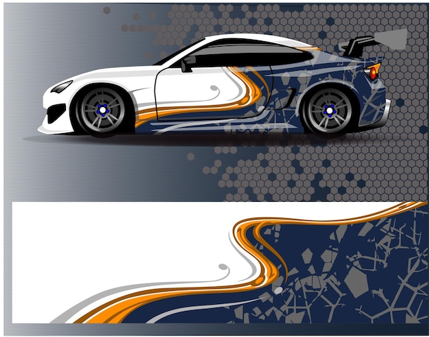 Race car wrap decal designs racing and sport background for car livery or daily use vinyl sticker