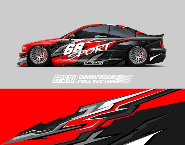 Race car wrap decal designs