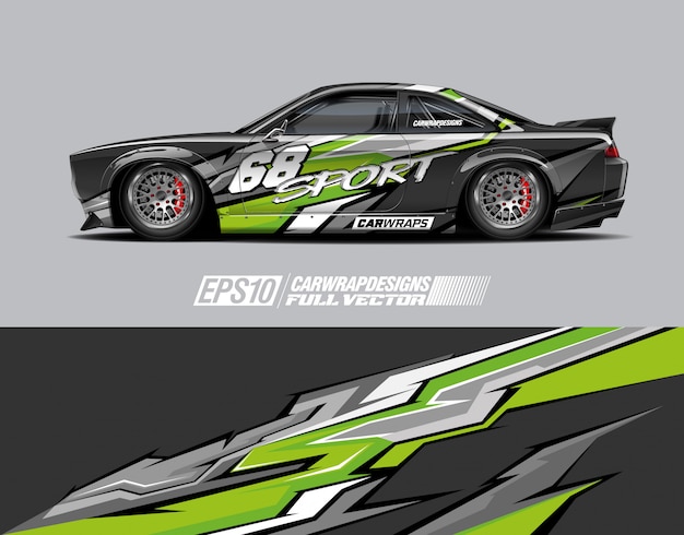 Race car wrap decal designs