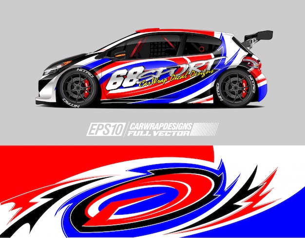 Race car wrap decal designs