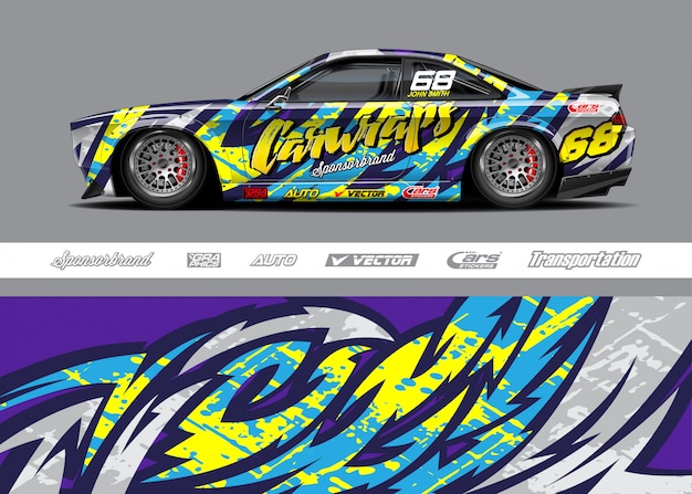 Race car wrap designs