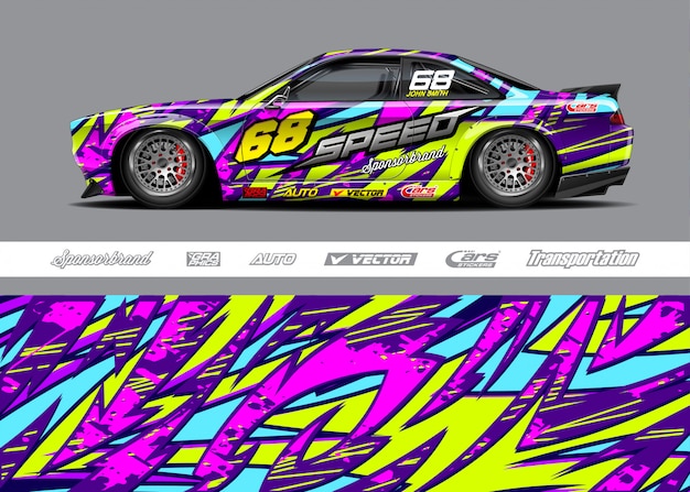 Race car wrap designs