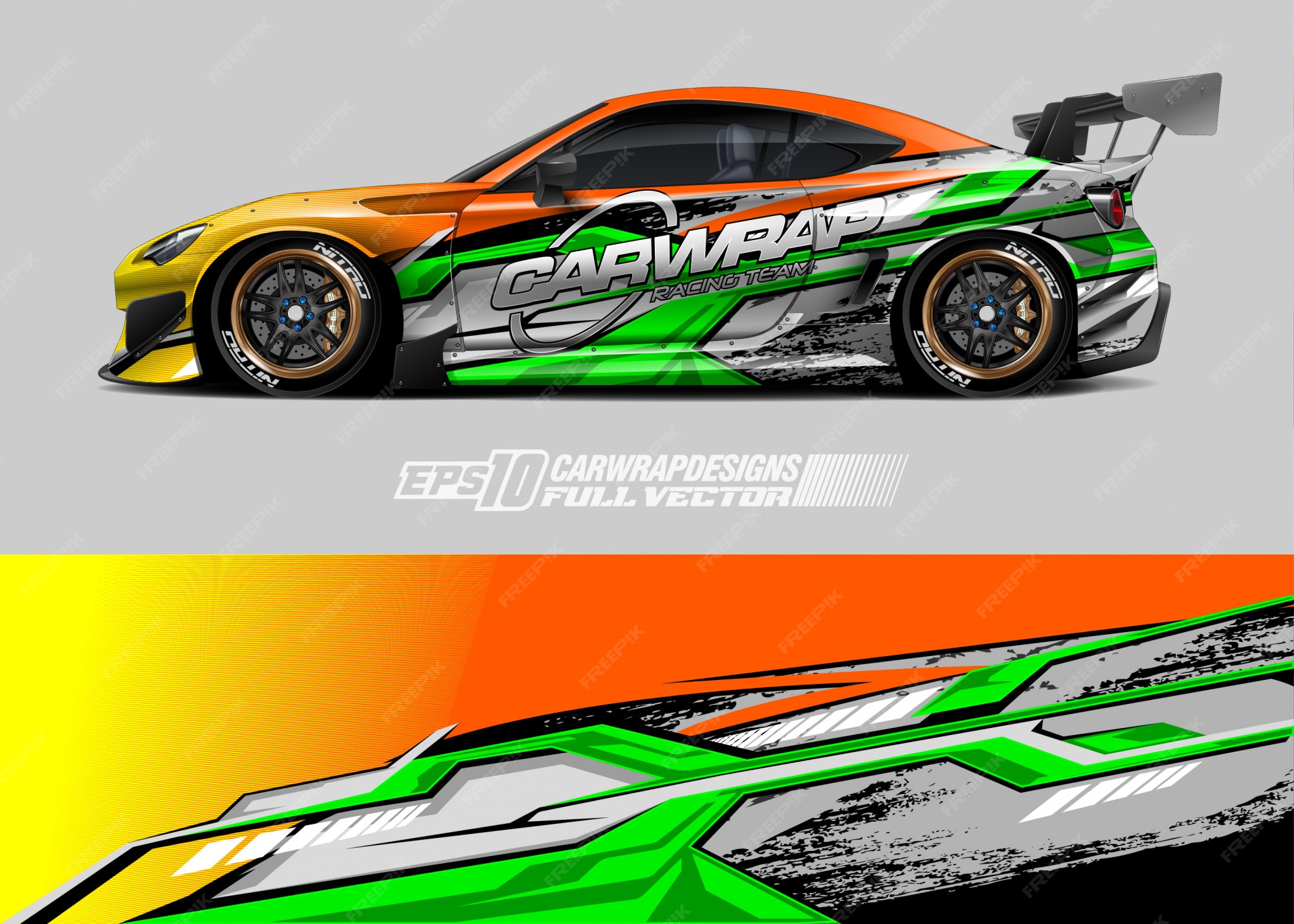 Premium Vector Race car wrap designs