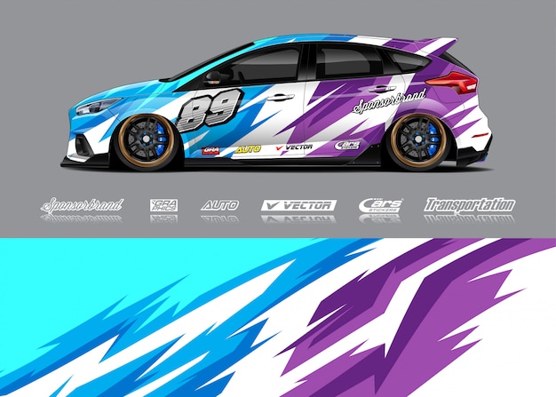 Race car wrap illustrations