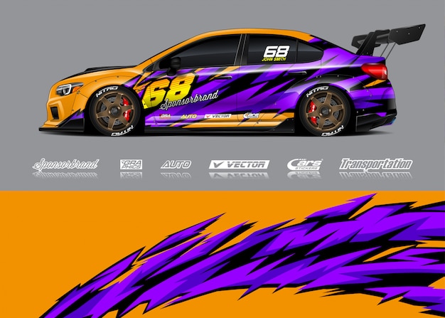 Race Car Wrap Illustrations