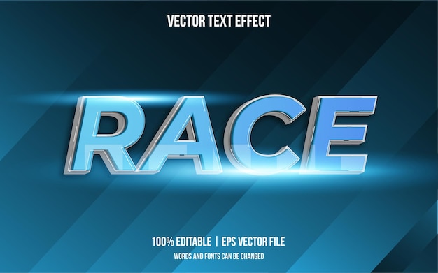 Race editable text style effect