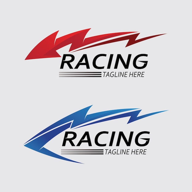 Race en snelheid logo icoon vector Race vlag racing illustratie logo ontwerp