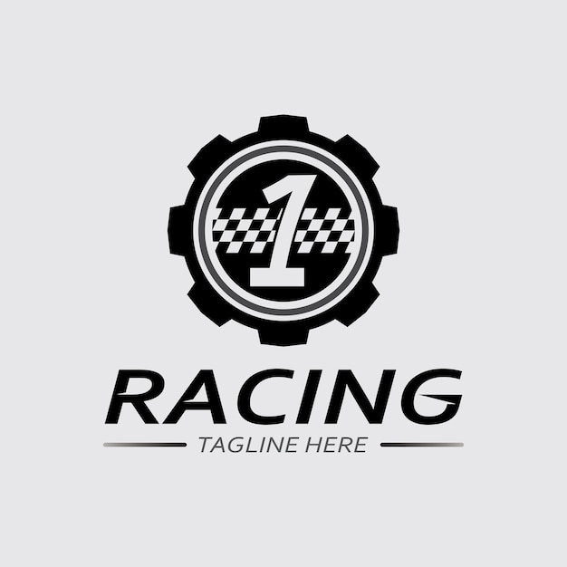 Race en snelheid logo icoon vector Race vlag racing illustratie logo ontwerp