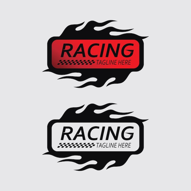 Race en snelheid logo icoon vector Race vlag racing illustratie logo ontwerp