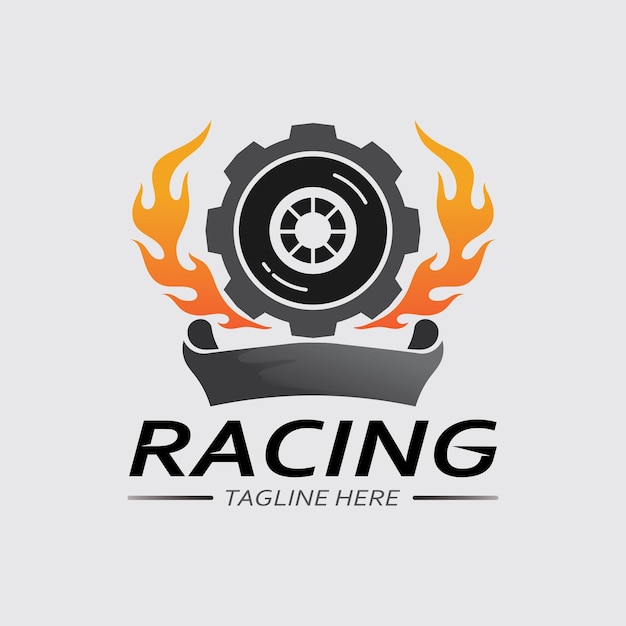 Vector race en snelheid logo icoon vector race vlag racing illustratie logo ontwerp
