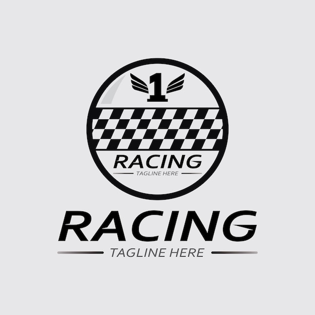 Race en snelheid logo icoon vector Race vlag racing illustratie logo ontwerp