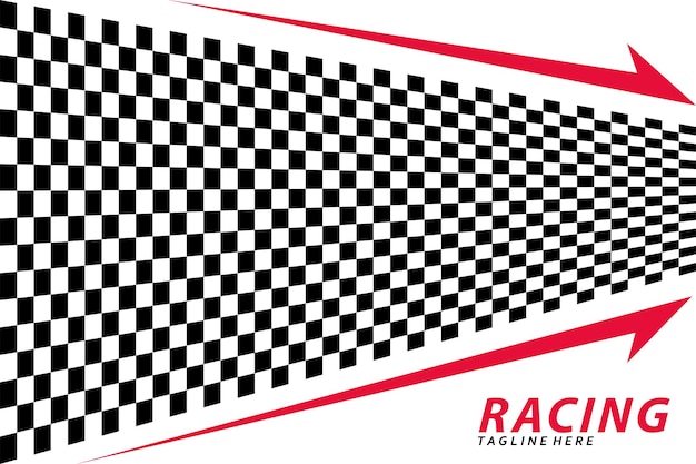 Race flag background design vector