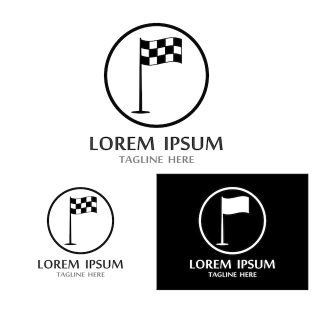 Дизайн значка гоночного флага