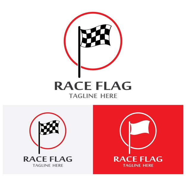 レース旗のアイコンのデザイン
