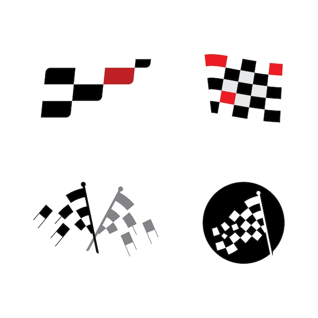 Vector race flag icon design