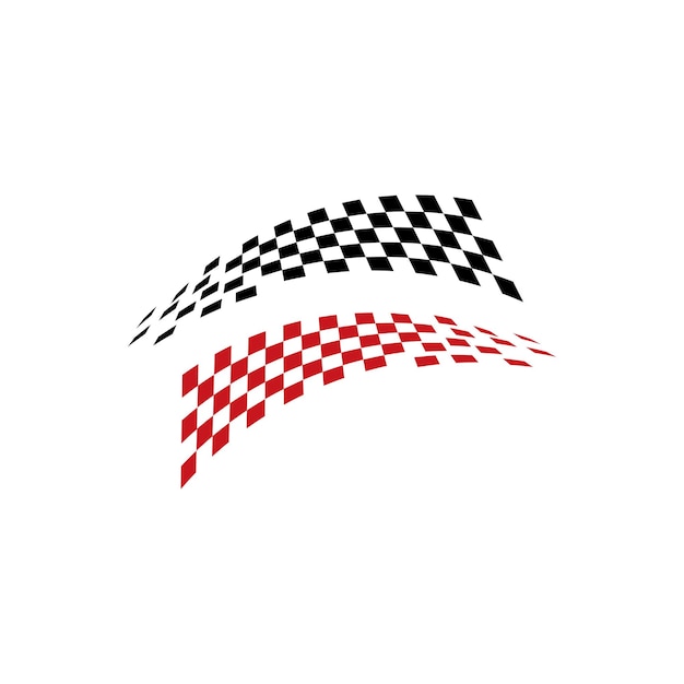 レース旗アイコン シンプルなデザイン レース旗ロゴ