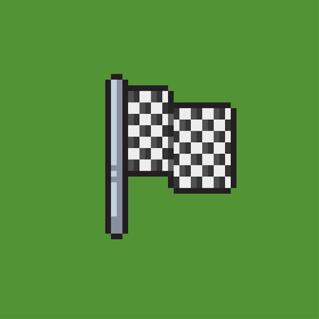 race flag in pixel art style