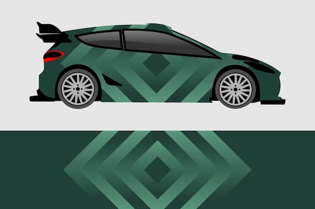 Race groen wrap auto vector ontwerp