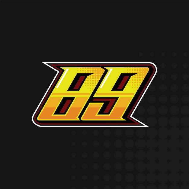 Race Number 89 logo design vector