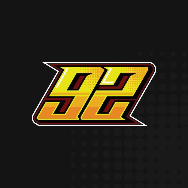 Race Number 92 logo design vector