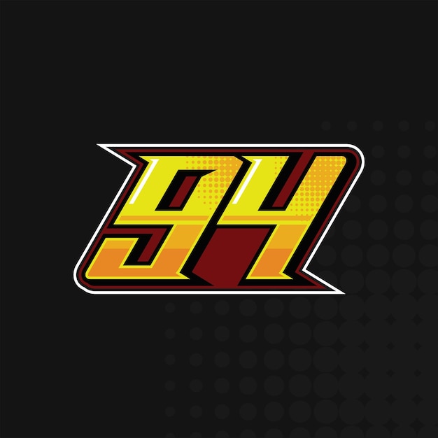 Race Number 94 logo design vector