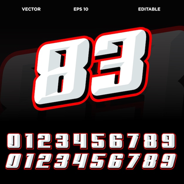 Race nummer ontwerp sjabloon vector