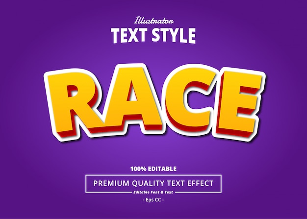 Race text effect