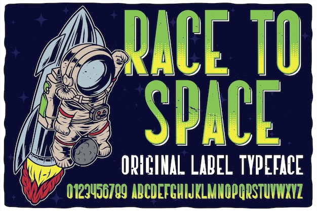 Race to space lettertype