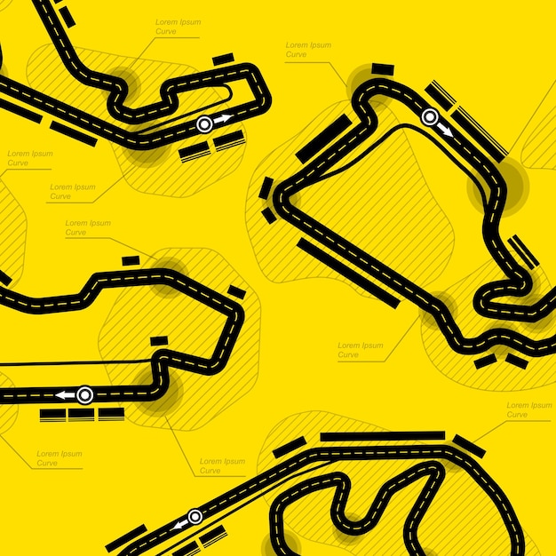 Vector race track circuit