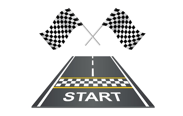 race start line clipart black