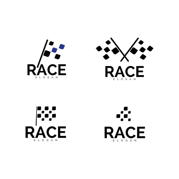 Race vlag pictogram eenvoudig ontwerp illustratie vector