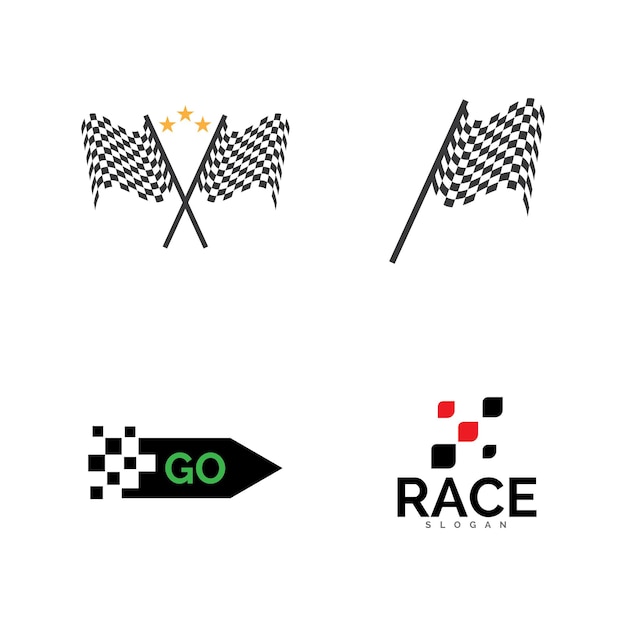 Race vlag pictogram eenvoudig ontwerp illustratie vector