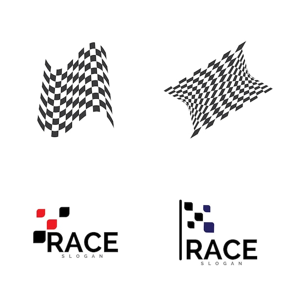 Race vlag pictogram eenvoudig ontwerp illustratie vector