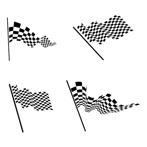 Race vlag pictogram ontwerp
