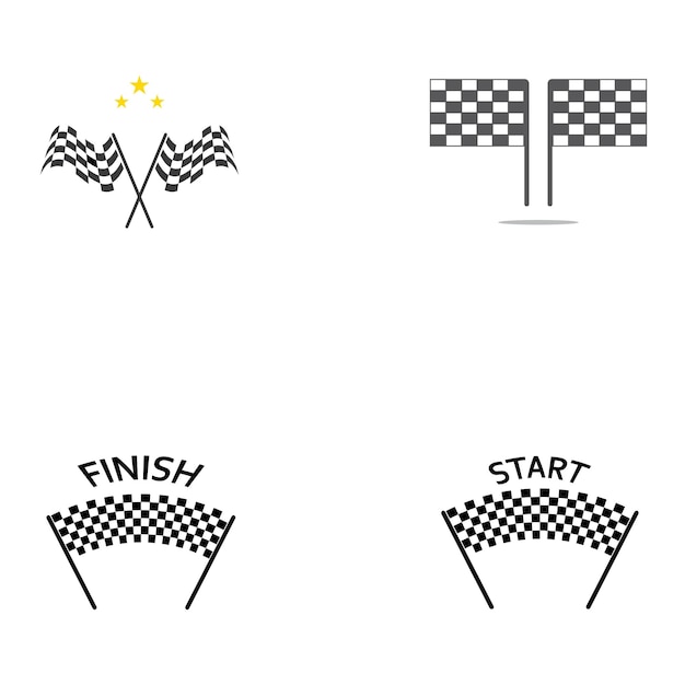 Race vlag pictogram ontwerp