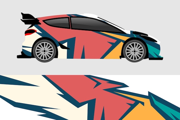 Vector race wrap auto vector ontwerp