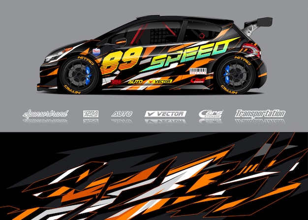 Raceauto livrei illustratie