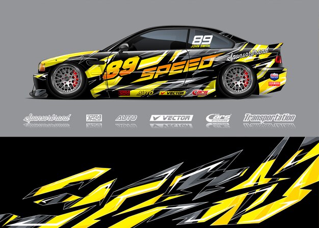 Raceauto livrei illustratie