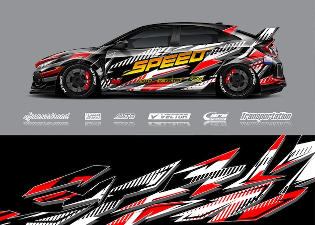 Raceauto livrei illustratie