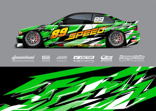 Raceauto livrei illustratie