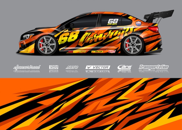 Raceauto livrei illustraties