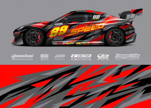 Raceauto livrei illustraties